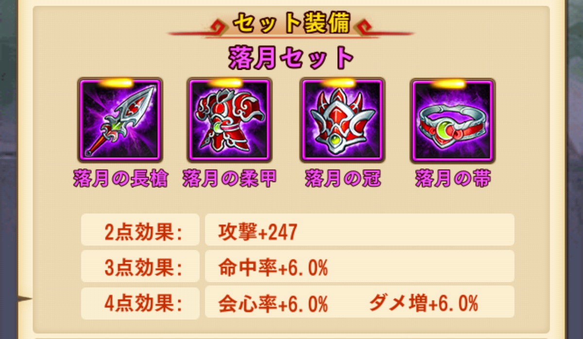 装備一式ボーナス